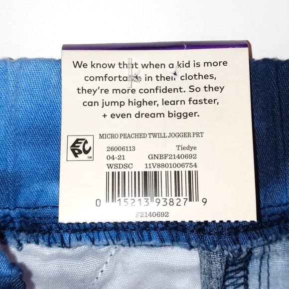 Garanimals Baby Boy Tye Dye Print Canvas Jogger Pants - !Rare Find! - Picture 5 of 6